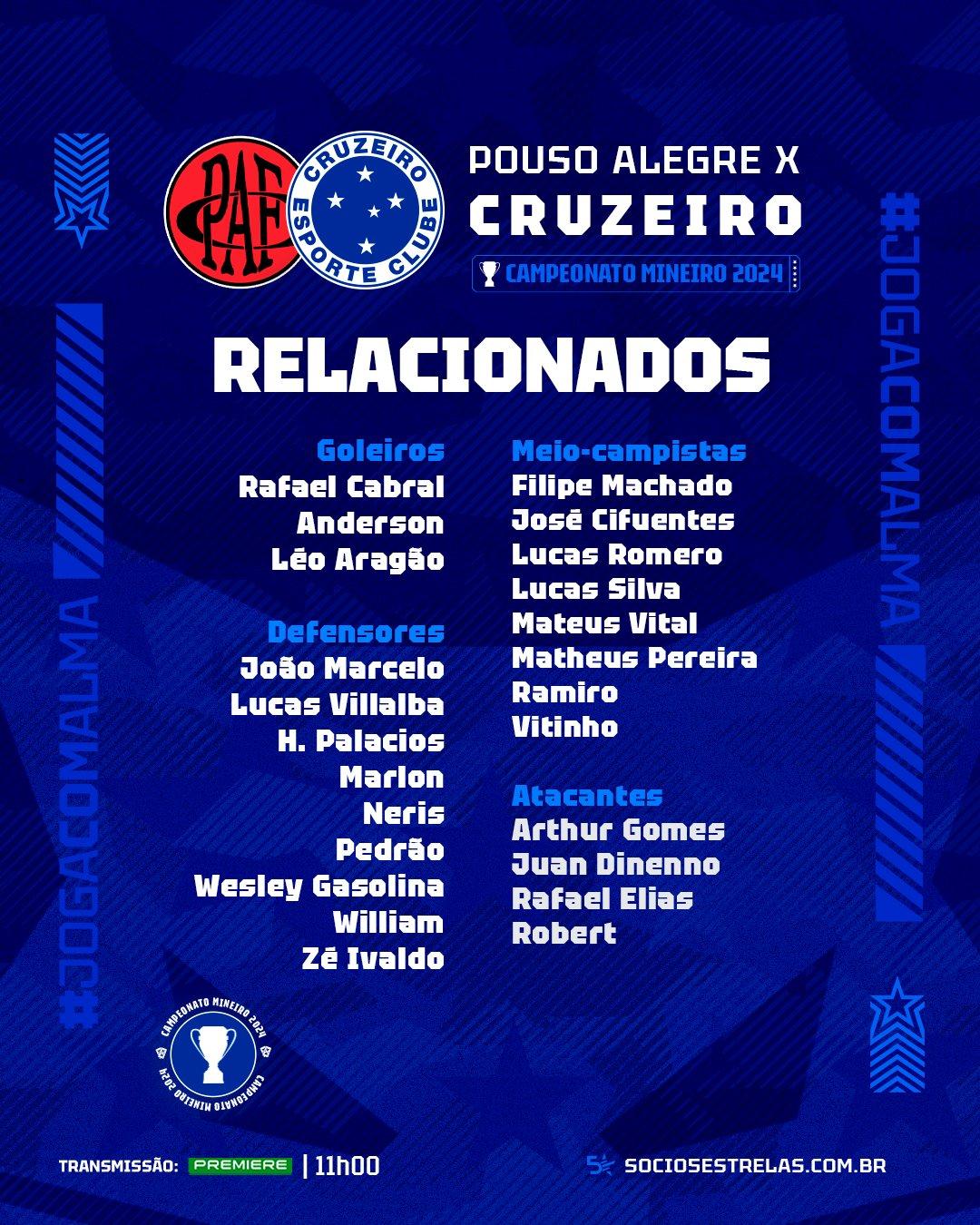 Lista relacionados Cruzeiro (Divulgação / Cruzeiro)