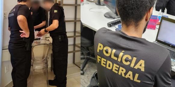 Agentes da PF cumpriram cinco mandados de busca e apreensão nesta terça (PF/Divulgação)