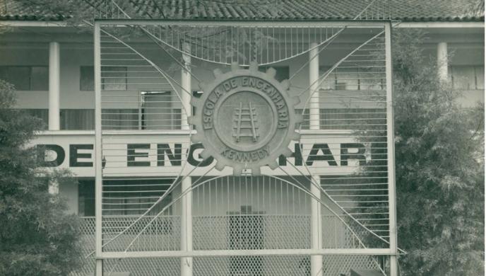 Em 1964, a Escola de Engenharia da Kennedy funcionava na avenida Amazonas (Arquivo Faculdades Kennedy)