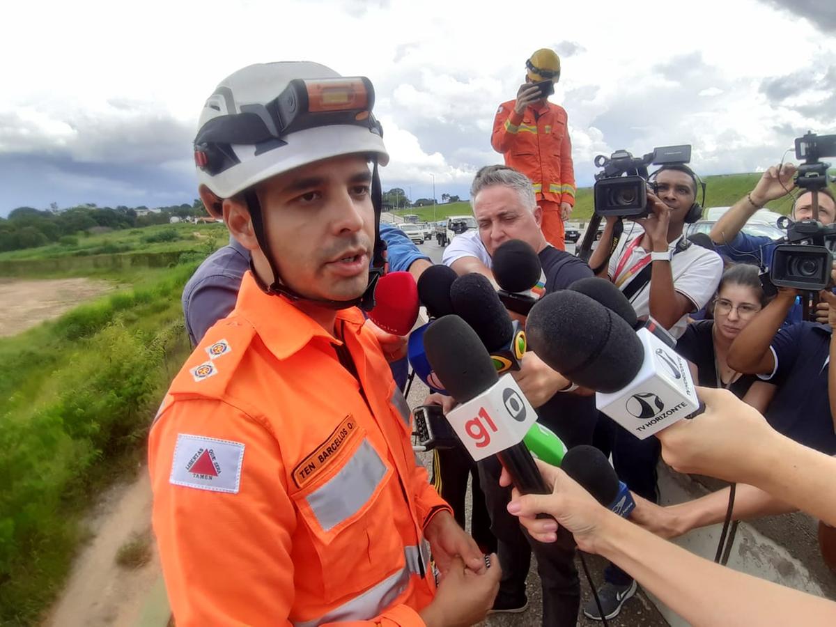 Tenente Barcelos, porta-voz do Corpo de Bombeiros (Maurício Vieira / Hoje em Dia)