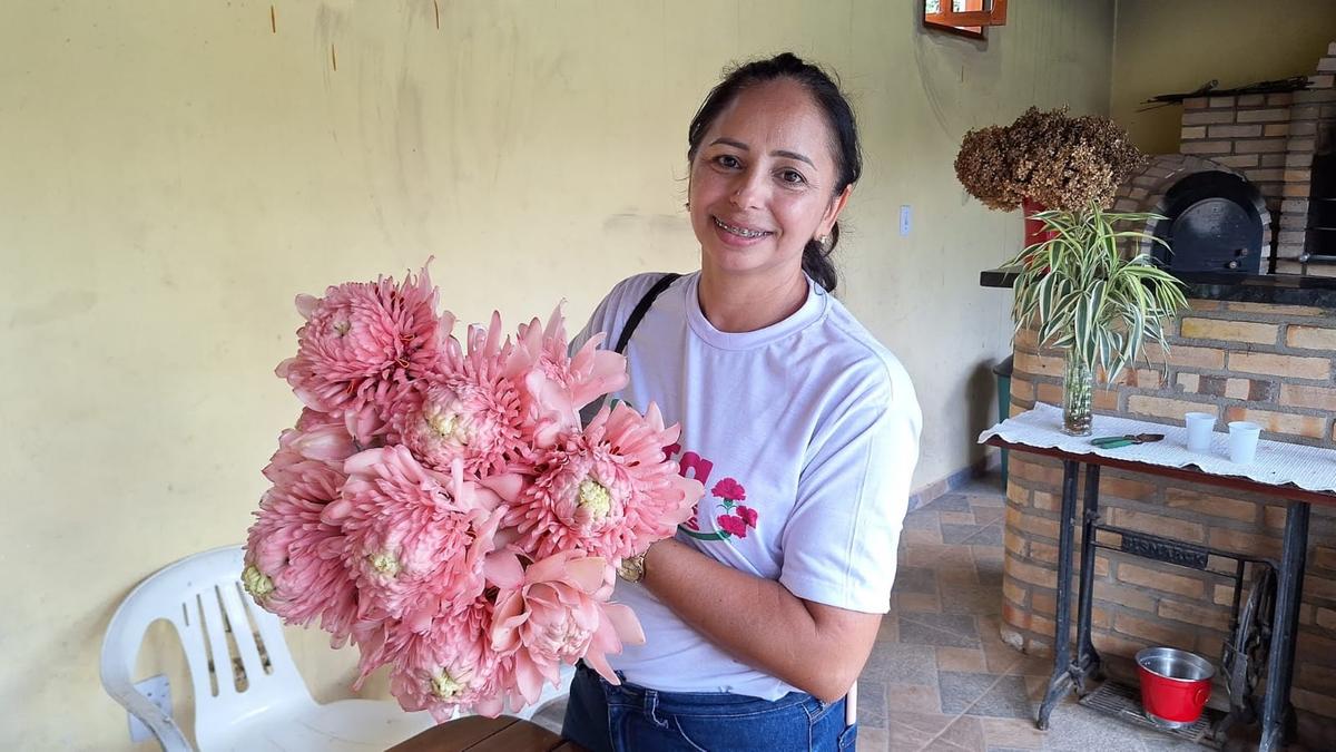 Marcia Gondim, da Floricultura Alecrim Dourado (Foto/ Gilberto Batista)