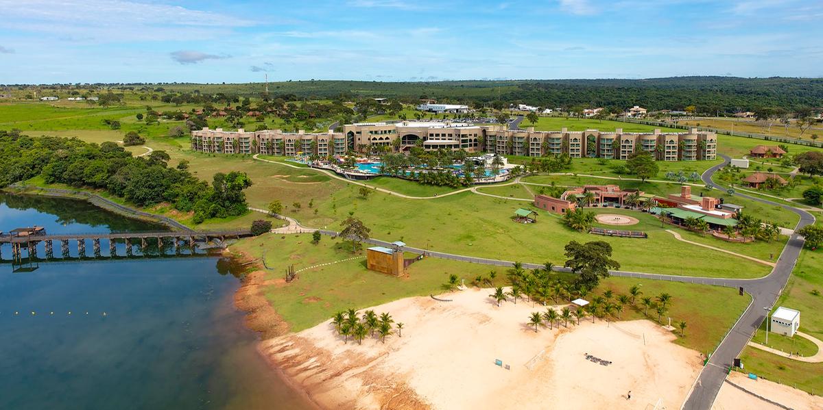 Com 256 apartamentos, área de 117 hectares e muitas atividades junto à natureza, ele foi o primeiro resort no conceito all inclusive no Centro-Oeste brasileiro (Divulgação / Malai Manso)