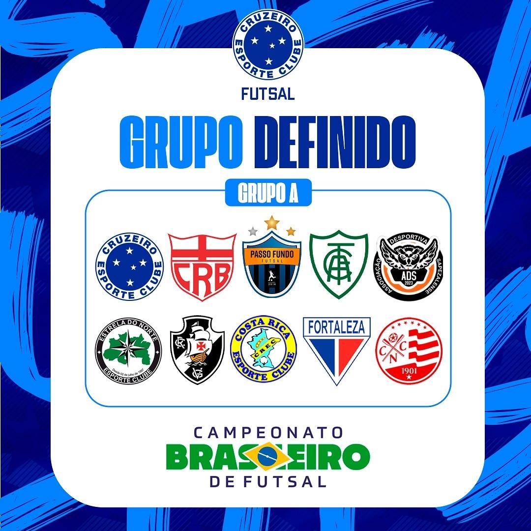 Cruzeiro está no Grupo A do Campeonato Brasileiro de Futsal (Reprodução/ Cruzeiro)