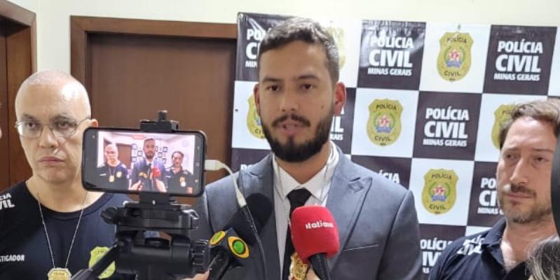 Delegado Ítalo Almeida detalhou os crimes e a prisão do suspeito (Divulgação PCMG)