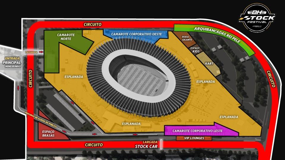 Mapa do BH Stock Festival (Reprodução/ BH Stock Festival)