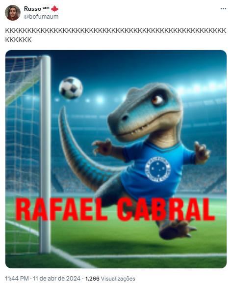 Falha do goleiro do Cruzeiro rendeu memes no X (antigo Twitter) (Reprodução/ X)