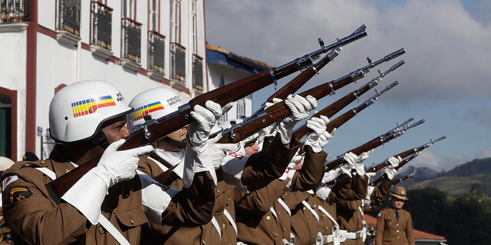 Sargento morto é homenageado em Ouro Preto (Cristiano Machado / Imprensa MG)