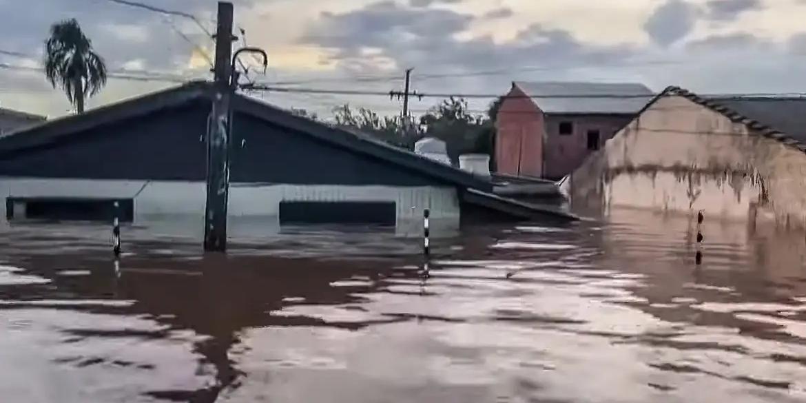 Chuvas causam alagamento na cidade Porto Alegre (Frame/TV Brasil)