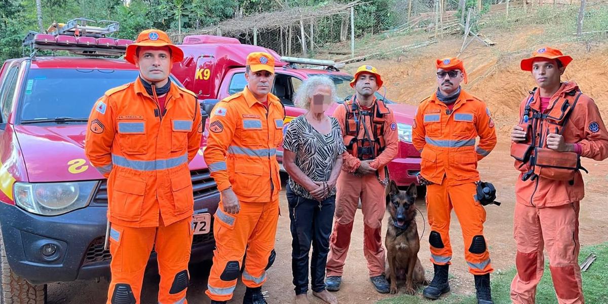 Militares encontraram a vítima desorientada e desidratada (Bombeiros/Divulgação)