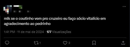 Torcedores do Cruzeiro sonham com contratação de Philippe Coutinho (Reprodução/ X)