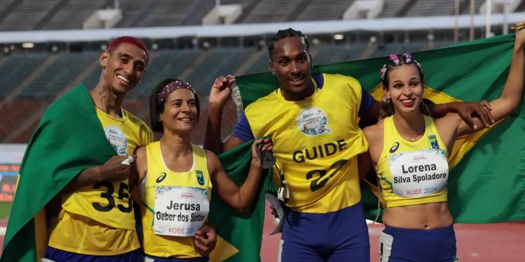 Brasileiras dominaram o pódio do quinto dia do Mundial de Atletismo Paralímpico, em Kobe, no Japão (Reprodução/ Comitê Paralímpico Brasileiro)