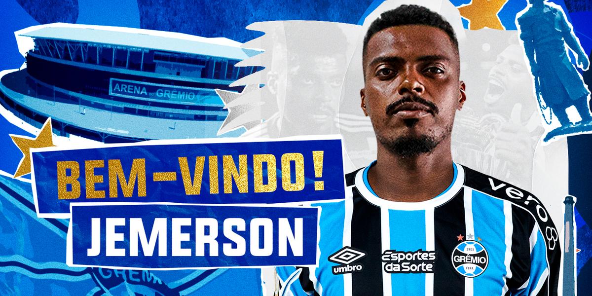 O Grêmio já anunciou que chegou a um acordo para a contratação do zagueiro Jemerson para a sequência da temporada (Grêmio/Reprodução)