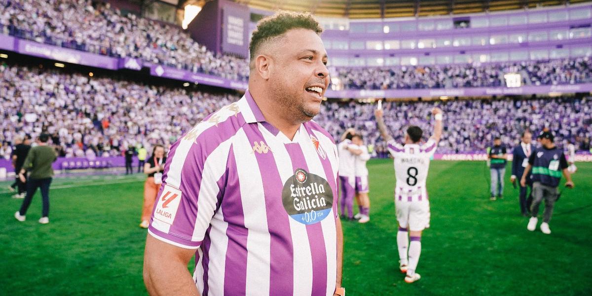 Ronaldo celebra acesso de Valladolid (Reprodução / Twitter Ronaldo Nazário)