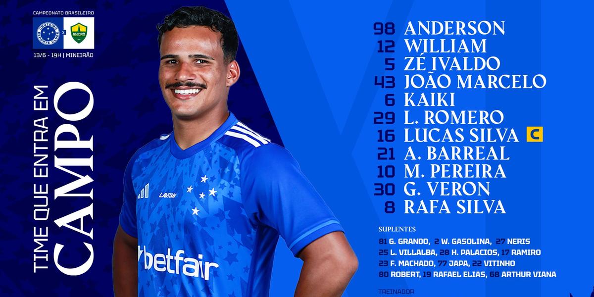 Cruzeiro definido para encarar o Cuiabá (Divulgação / Cruzeiro)