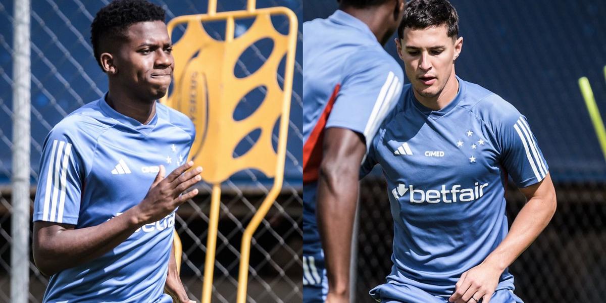 Jhosefer e Mateus Vital voltam a ficar disponíveis para o técnico Fernando Seabra (Montagem: Gustavo Aleixo/ Cruzeiro)