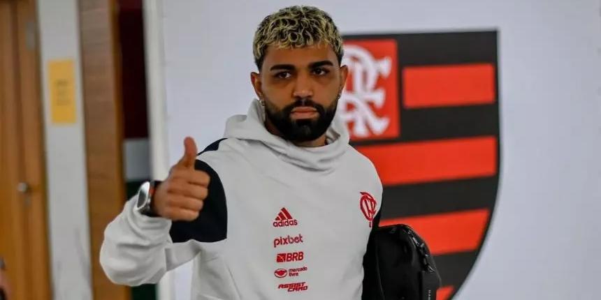 Gabriel Barbosa fora do jogo contra o Atlético (Marcelo Cortes / Flamengo)