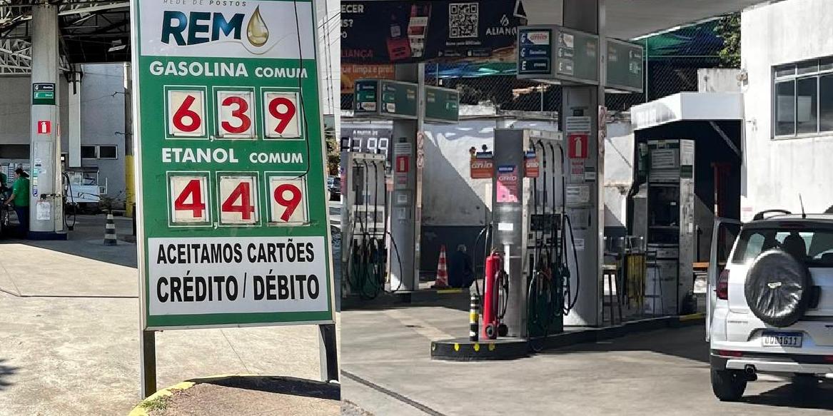 Litro da gasolina comum está sendo vendido a R$ 6,39 (Valéria Marques e Fernando Michel/Hoje em Dia)