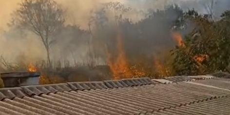 Os bombeiros não souberam informar as causas do incêndio e se o fogo atingiu algum imóvel (Divulgação / CBMMG)