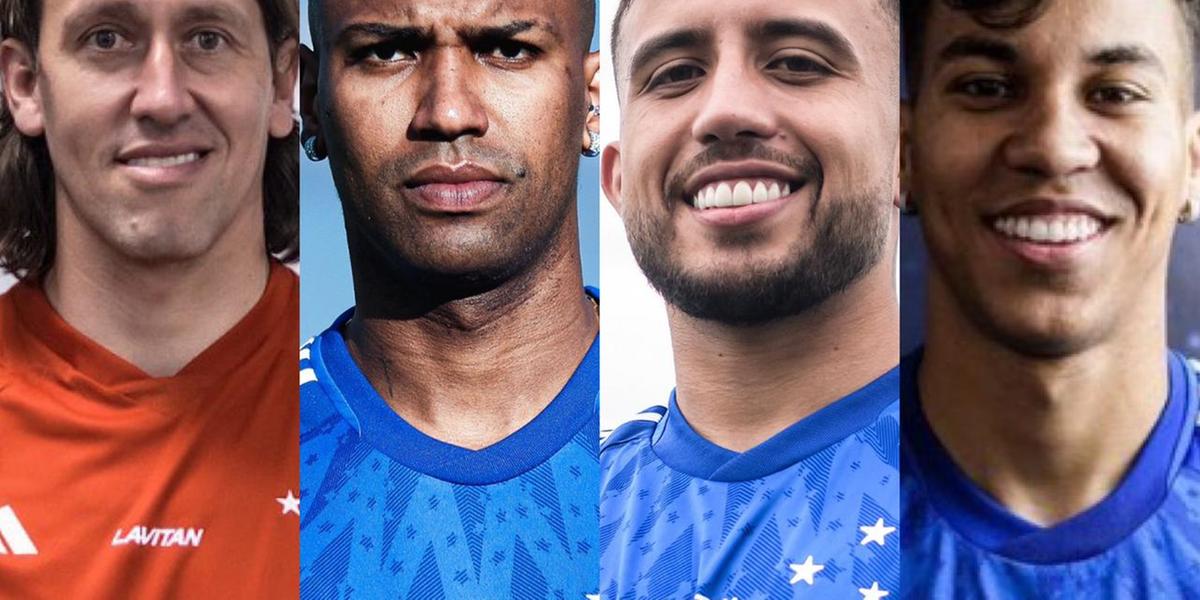 Cássio, Wallace, Matheus Henrique e Kaio Jorge tiveram os nomes publicados no BID (Montagem - Gustavo Aleixo/ Cruzeiro)