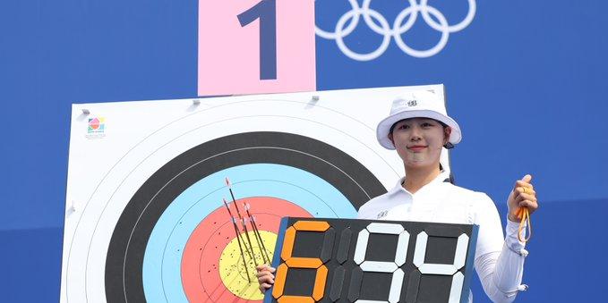 Sihyeon Lim quebra recorde mundial no tiro com arco (Reprodução /Twitter World Archery)