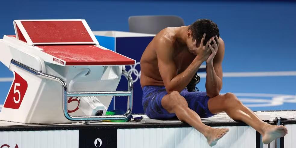 Guilherme Costa lamenta resultado final nos 400m livre (Satiro Sodré/CBDA)