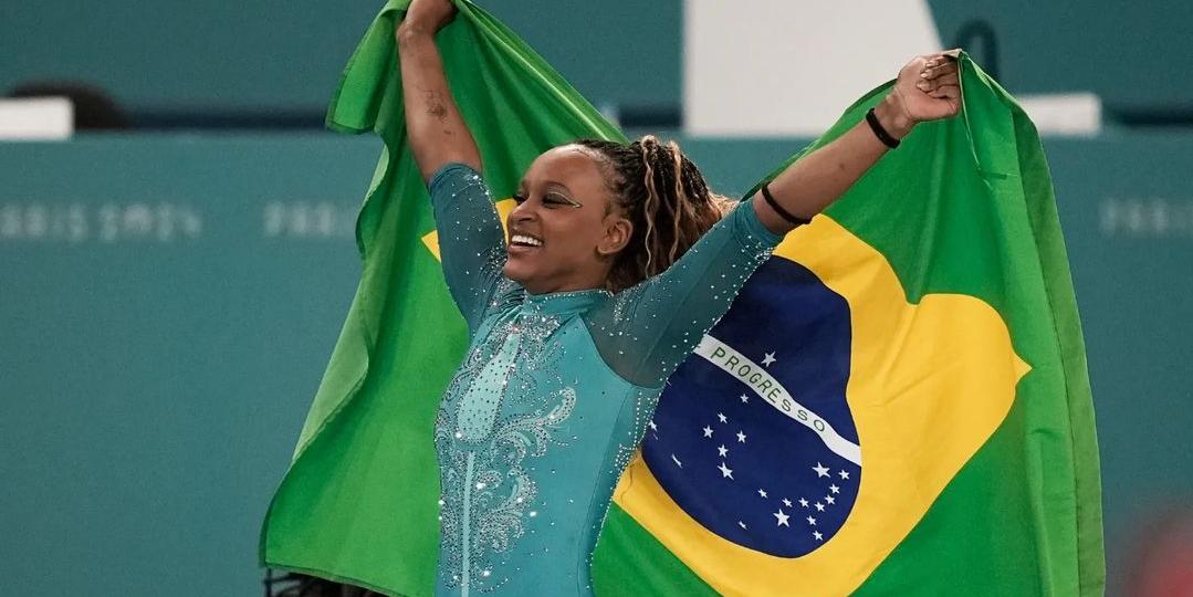 Rebeca Andrade é a atleta que mais faturou premiações em Paris (Reprodução / Instagram COB)