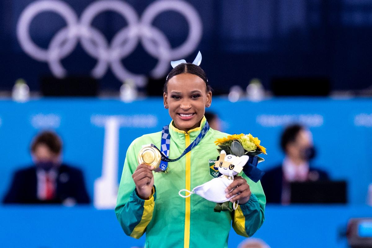 Rebeca Andrade conquistou o ouro na final do salto (Míriam Jeske / COB)