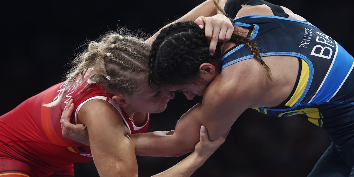 Penalber vence alemã por 7 a 0 e coloca o Brasil na disputa pelo bronze (Luiza Moraes/COB)