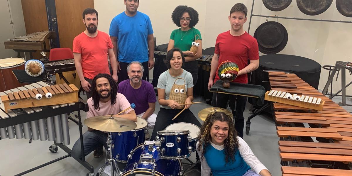 "Caxixinho e seus amigos no mundo da percussão” farão duas apresentações gratuitas no Teatro Marília (Andreia Marques)