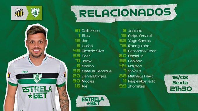 Lista relacionados do América (Divulgação / América)