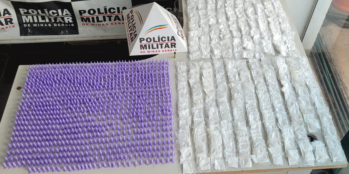 Polícia apreende quantidade significativa de drogas no Centro-Oeste de Minas Gerais (Divulgação/ PMMG)