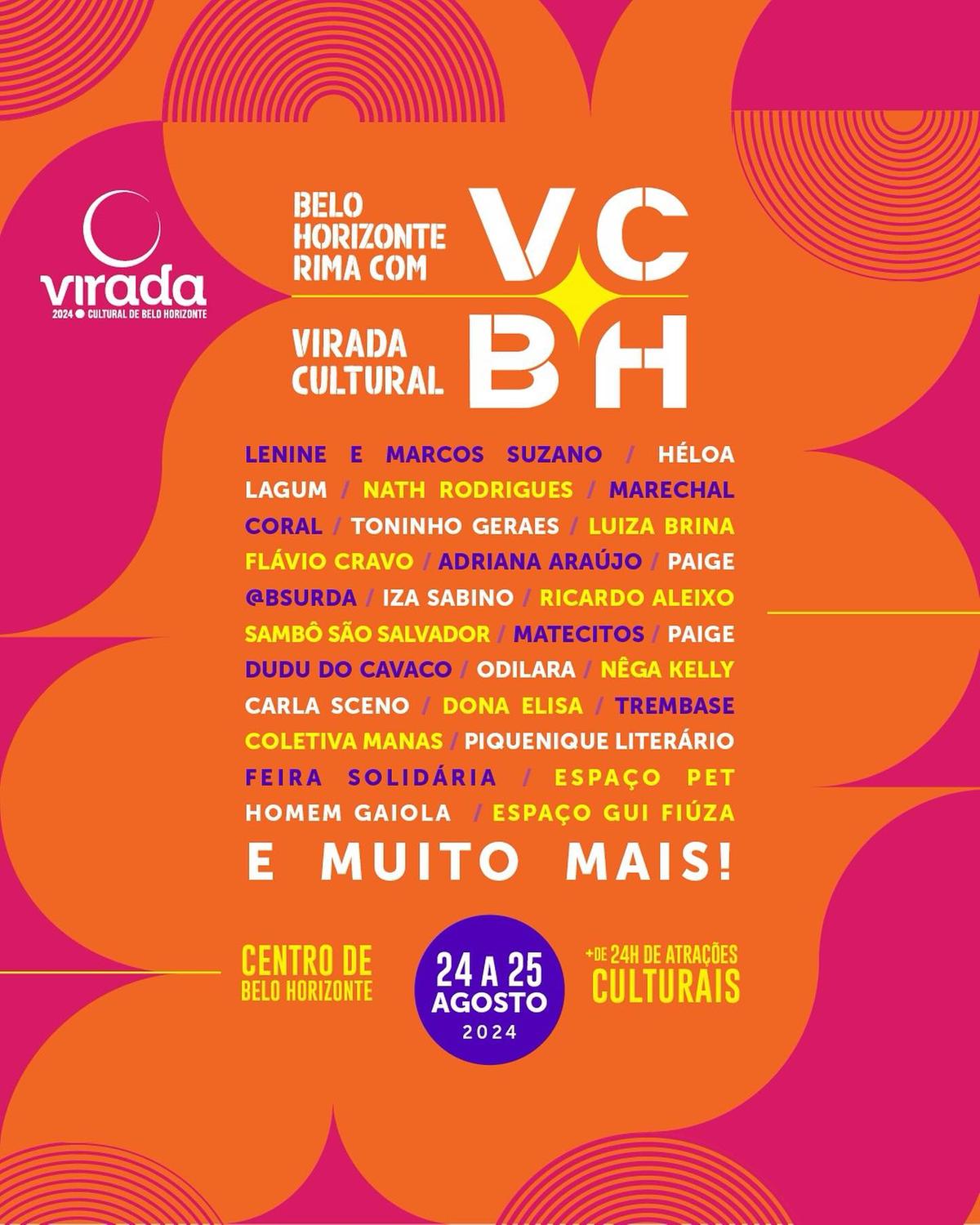 Programação Virada Cultural BH 2024 (Virada Cultural BH/ Divulgação)