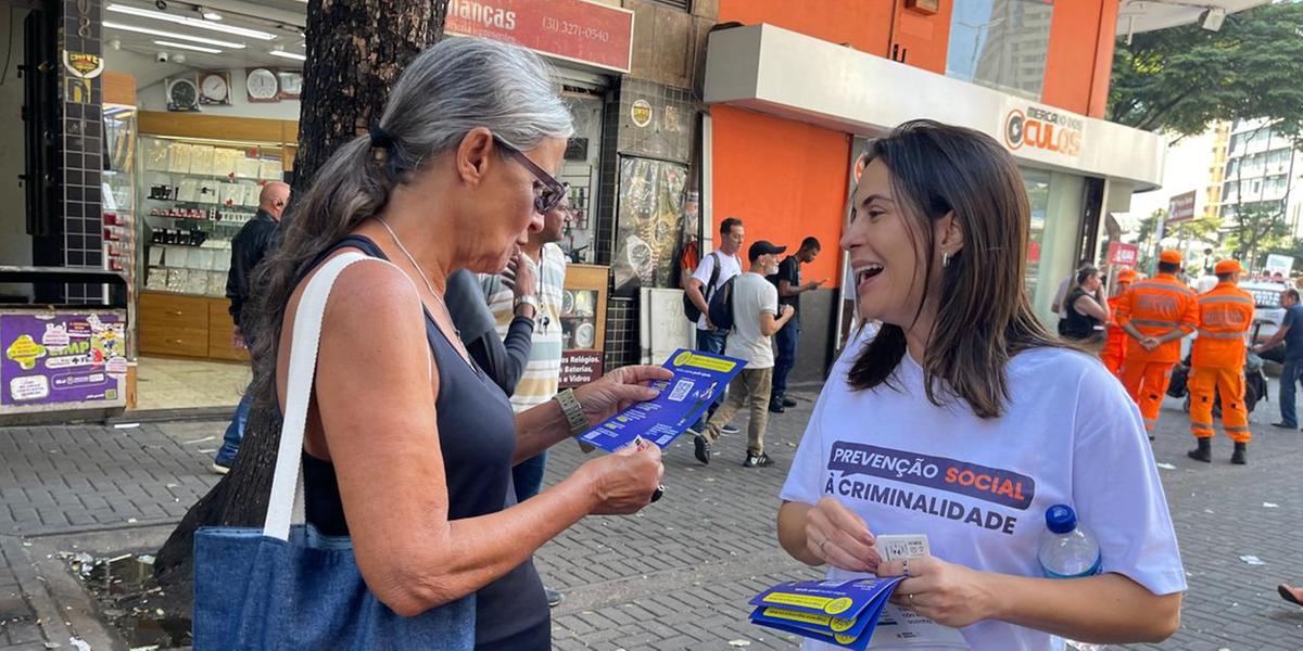 Ação busca conscientizar população sobre o combate à violência doméstica em Minas (Valéria Marques/ Hoje em Dia)