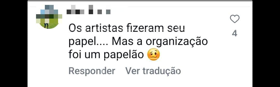 Público reclamou de não ter conseguido entrar no Parque Municipal para ver o show do cantor Lenine (Reprodução / Instagram)