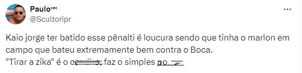 Torcida na bronca com Kaio Jorge (Reprodução /Twitter)