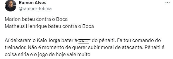 Torcida na bronca com Kaio Jorge (Reprodução /Twitter)