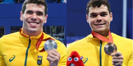 Phelipe Rodrigues e Gabriel Bandeira conquistam medalhas em Paris (Montagem/ Foto: Alexandre Schneider/CPB)