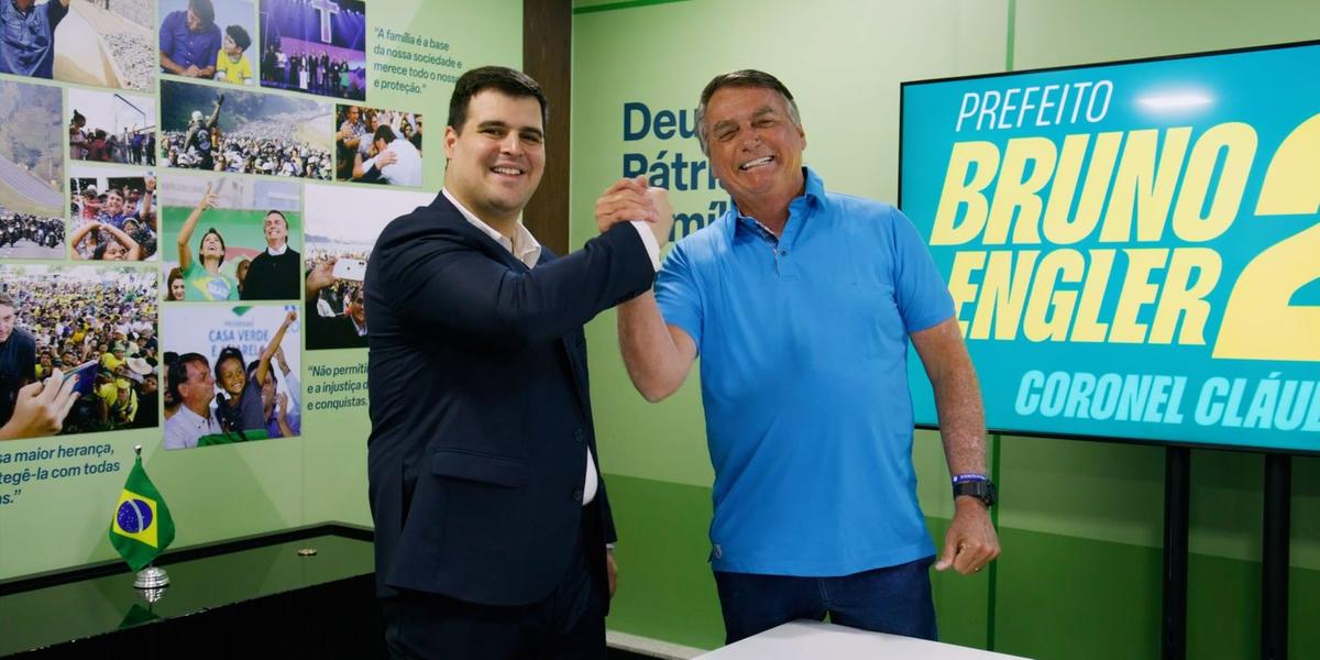 Bolsonaro gravou participação no programa eleitoral de Bruno Engler (Reprodução vídeo/Campanha Bruno Engler)