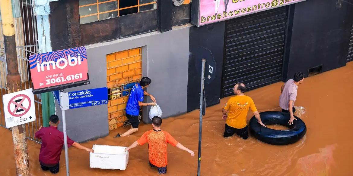 Chuvas no Rio Grande do Sul  - Fotos gerais enchente em Porto Alegre (Gustavo Mansur/Palácio Piratini)