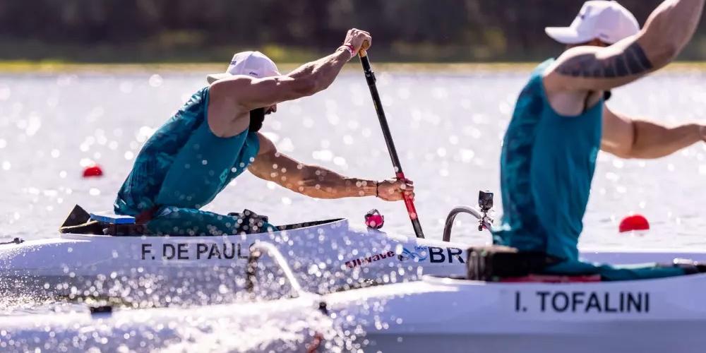 Fernando Rufino e Igor Tofalini avançaram nos 200m da canoa VL2 (Alessandra Cabral/CPB)