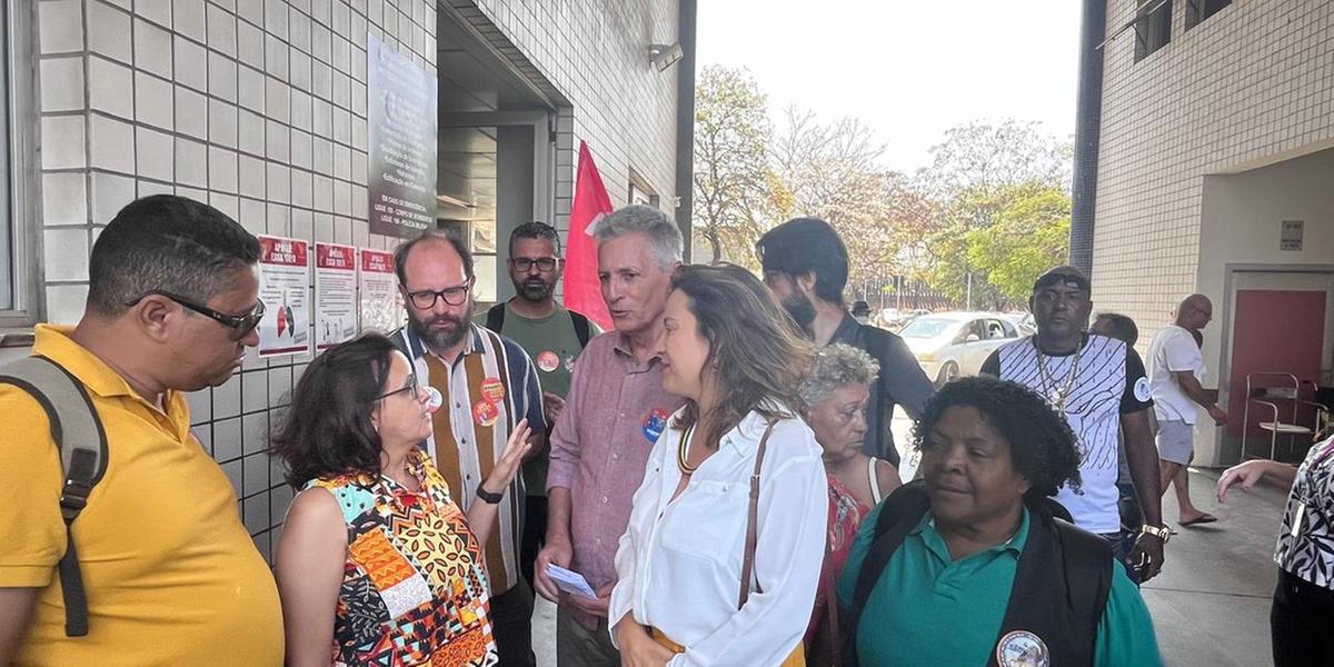 Rogério Correia (PT) visitou o hospital Risoleta Neves nesta terça-feira (10) (Fernando Michel/ Hoje em Dia)