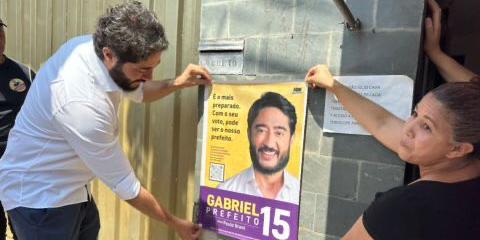 Gabriel Azevedo (MDB) participou de caminhada na Vila Concórdia, região Noroeste de BH (Divulgação/ Campanha Gabriel Azevedo)