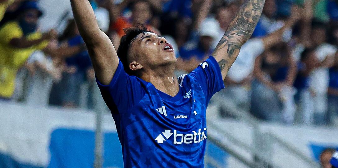 Kaio Jorge marcou o gol da Raposa no duelo contra o Libertad, pela volta da quartas da Sula (Gustavo Aleixo / Cruzeiro)