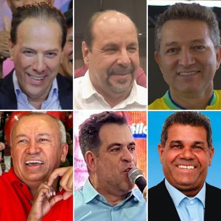 São candidatos a prefeito em Montes Claros: Ruy Muniz (PSB), Guilherme Guimarães (UB), Maurício Sérgio (PL), Délio Pinheiro (PDT), Fábio Máquinas (PMN) e Paulo Guedes (PT)