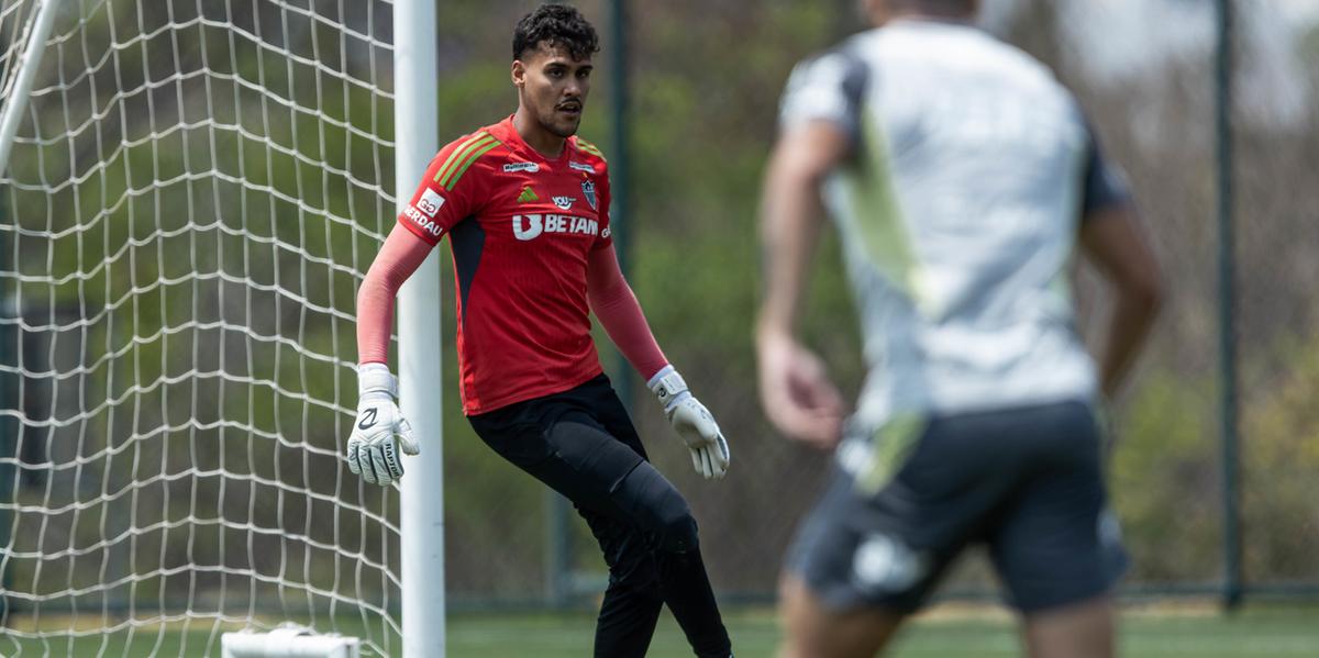 Matheus Mendes volta à titularidade no gol do Galo (Pedro Souza / Atlético)