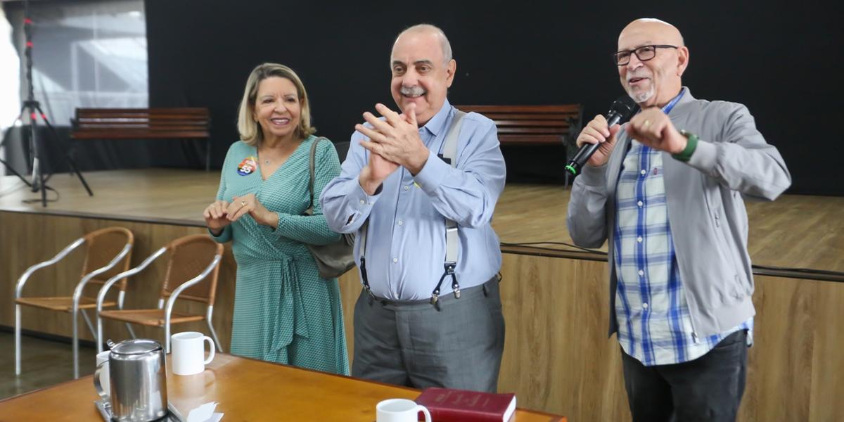 Fuad participou de encontro com o Conselho de Pastores de Minas Gerais (CPEMG), na Igreja Batista Getsêmani, no bairro Dona Clara (Júnia Garrido / Campanha Fuad Noman)