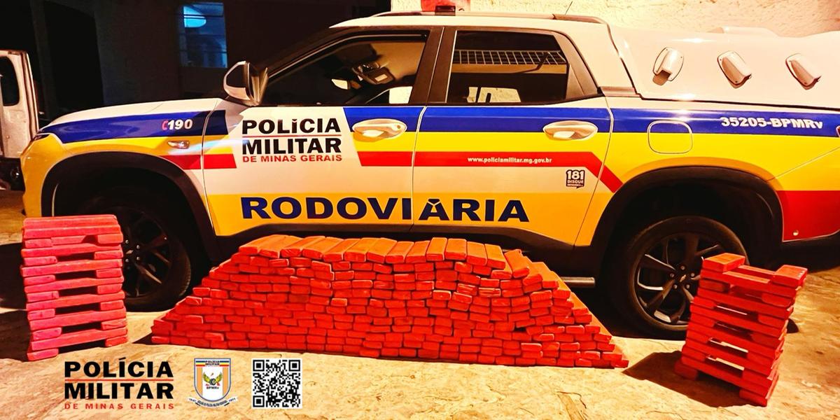 Operação da polícia ocorreu na rodovia MGC-267 (Polícia Militar Rodoviária / Divulgação)