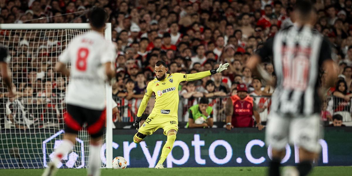 Goleiro foi eleito o melhor em campo na classificação contra o River Plate (Pedro Souza / Atlético)