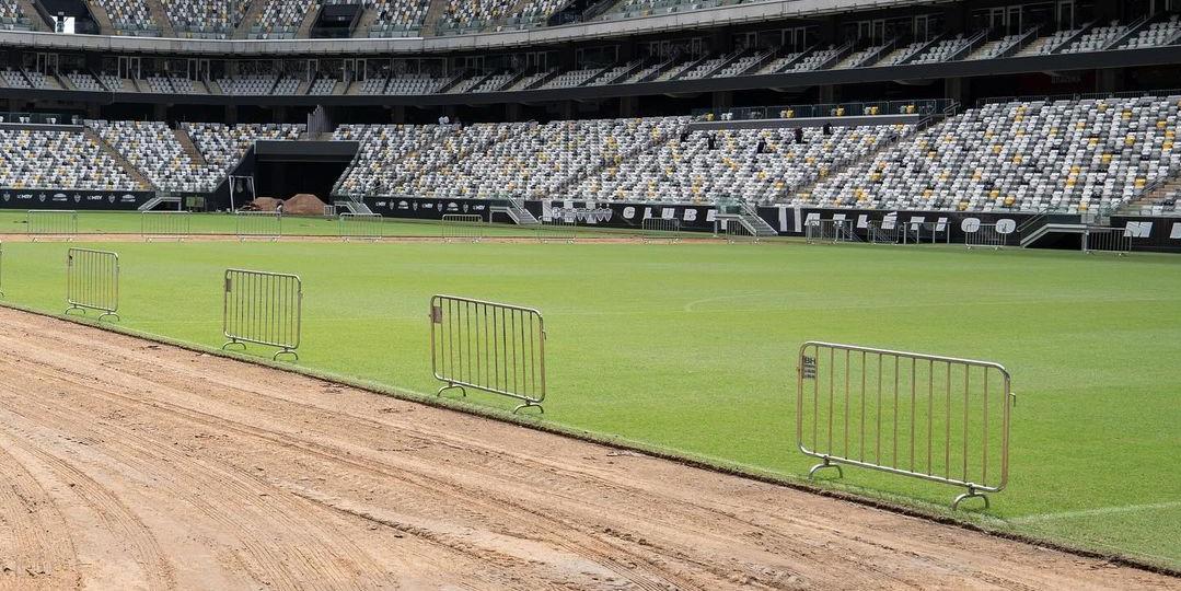 Galo inicia segunda etapa no gramado da Arena após replantio (Divulgação / Arena MRV)