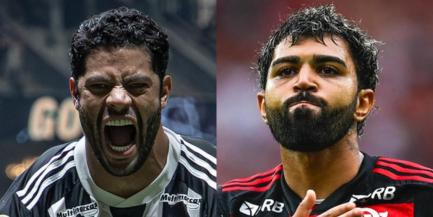 Hulk e Gabigol entram em campo com faro de decisivos por Galo e Flamengo (Montagem / Foto: Pedro Souza - Atlético / Marcelo Cortes - Flamengo)